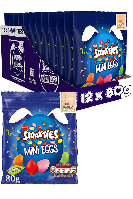 Nestle Smarties Mini Eggs 80G Pk12