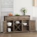 HOMCOM Freestanding Rustic Side Cabinet Bronze