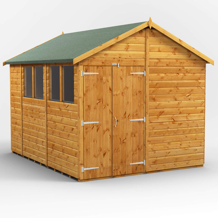 Power Garden Shed 108PADD Golden Brown 10x8