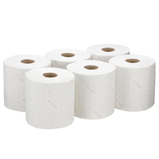 WYPALL Wiping Paper 7278 L20 2 Ply Centrefeed White 6 Rolls of 400 Sheets