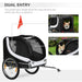 PawHut Pet Trailer White, Black 730 mm x 1300 mm x 900 mm