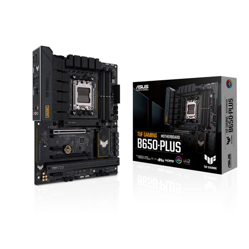 ASUS TUF Gaming B650-Plus - Motherboard - ATX - Socket AM5 - AMD B650 Chipset - USB 3.1 Gen 2, USB 3.2 Gen 2, USB-C 3.2 Gen2, USB-C 3.2 Gen 2x2, USB-C 3.2 Gen 1 - 2.5 Gigabit LAN - onboard graphics (CPU required) - HD Audio (8-channel)