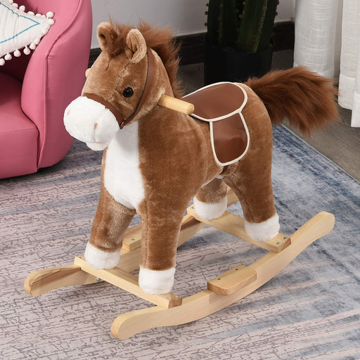 HOMCOM Rocking Horse 330-109BN 610 mm 325 mm 650 mm Brown