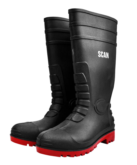 Safety Wellingtons UK 11 Euro 46 W-6038 BLACK