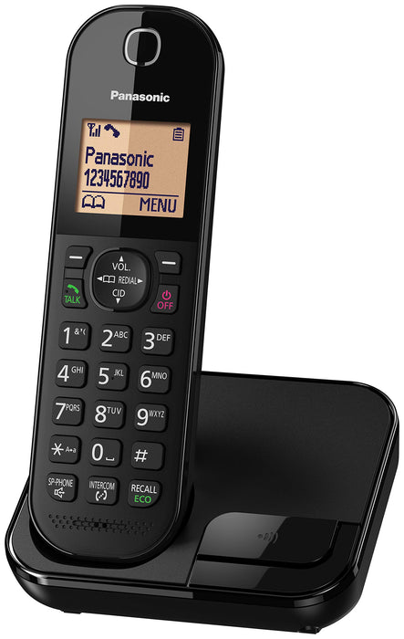 Panasonic Triple Cordless DECT Telephone KX-TGC413EB Black Pack of 2