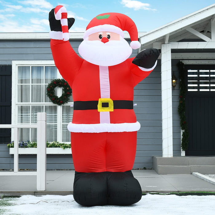 HOMCOM Christmas Santa Claus Inflatable Red 90 x 240 cm