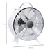 Homcom Desk Fan with Safety Guard Anti-Slip Feet White