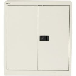 Bisley Regular Door Cupboard Lockable with 1 Shelf Steel E402A01ab9 914 x 400 x 1000mm Chalk