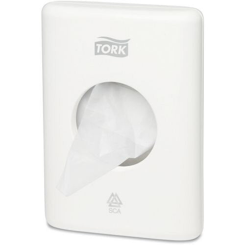 Tork Sanitary Towel Bag Dispenser White 10 x 3.6 x 14 cm