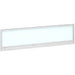 Dams International Desktop Glazed Screen Polar White Aluminium White Frame 1400 x 30 x 380mm