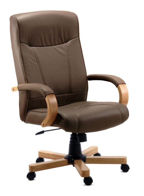 Richmond Bonded Leather Faced Executive Office Chair Brown - 8511HLWBN