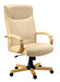 Knightsbridge Bonded Leather Faced Executive Office Chair Cream - 8513HLW