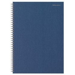 Office Depot Notebook A4 Ruled Spiral Bound Cardboard Hardback Blue Perforated 160 Pages 80 Sheets