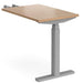 Elev8² Sit Stand Return Desk with Beech Coloured Melamine Top and Silver Frame 1 Leg Touch 1600 x 800 x 675 - 1300 mm