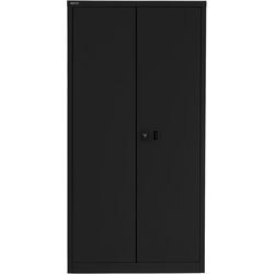 Bisley Regular Door Cupboard Lockable with 3 Shelves Steel E722A03av1 914 x 400 x 1806mm Black