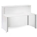 Dams International Rectangular Reception Desk with White Melamine Top and White Frame Adapt 1662 x 890 x 1125mm