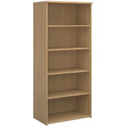 Dams International Bookcase with 4 Shelves Melamine Universal 800 x 470 x 1790mm Oak