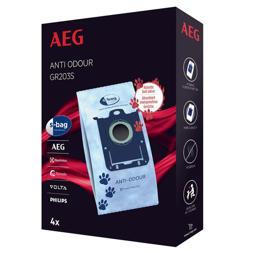 AEG GR203S s-bag® Anti-Odour Vacuum Cleaner Bags - 4 bags