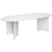 Dams International Rectangular Boardroom Table with White MFC Top and White Frame EB24WH 2400 x 1000 x 725 mm