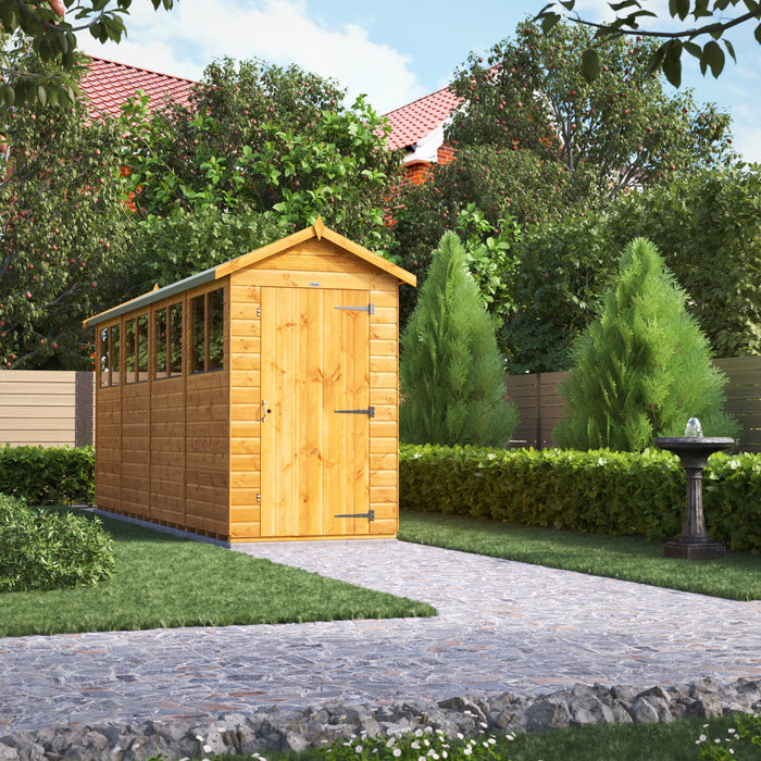 Power Garden Shed 164PA Golden Brown 16x4