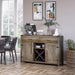 HOMCOM Freestanding Rustic Side Cabinet Bronze