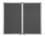 Bi-Office Enclore Indoor Lockable Notice Board Non Magnetic 32 x A4 Wall Mounted 183 (W) x 123 (H) cm Grey