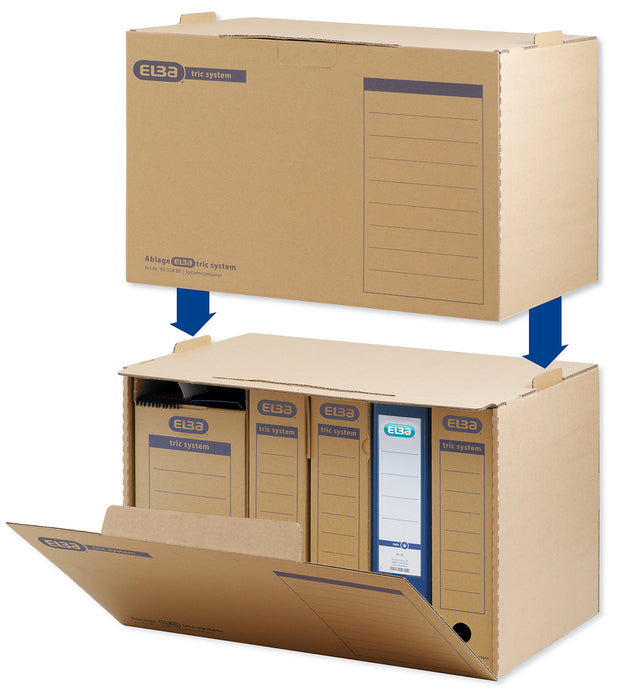 ELBA Archive Box 100421093 Brown cardboard 51 (W) x 33.3 (D) x 36 (H) cm Pack of 5