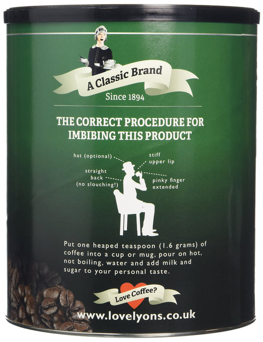 Lyons Caffeinated Instant Coffee Can Ground Rich 750 g