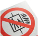 Fire Sign Do Not Use Lift Aluminium Silver, Red 20 x 15 cm