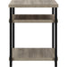 Alphason Rectangular End Table with Grey Oak Coloured MDF Top and Grey Oak Coloured Frame 5048096PCOM 376 x 457 x 602mm