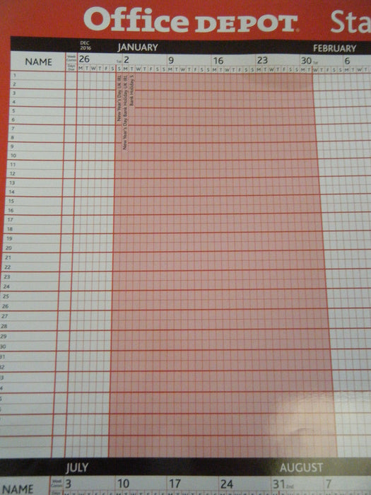 Viking Staff Planner 2024 Paper Red English