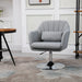 HOMCOM Swivel Accent Chair Steel Grey