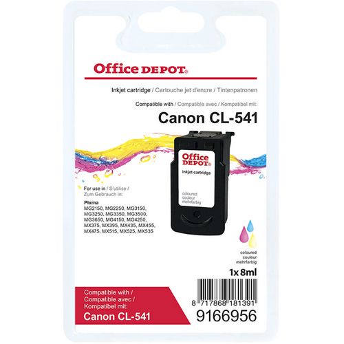 Office Depot CL-541 Compatible Canon Ink Cartridge Cyan, Magenta, Yellow