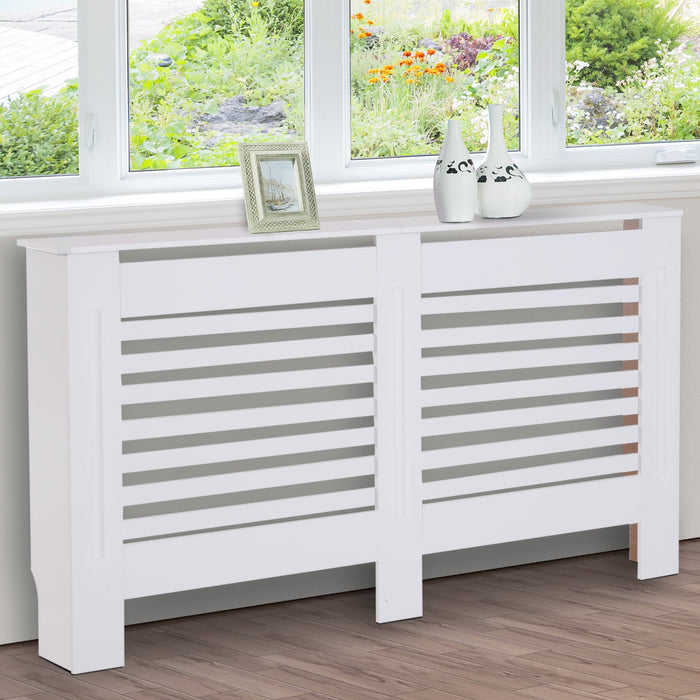 HOMCOM Radiator Cover MDF 111.5 x 19 x 82 cm White