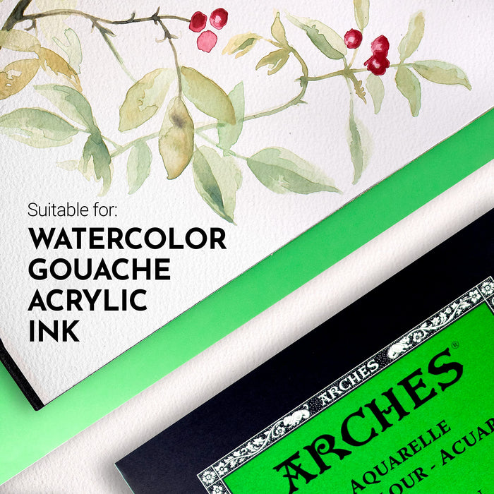 ARCHES Watercolour Pad White 300 gsm 12 Sheets