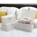 ARPAN Storage Basket Plastic White 36 x 28 x 18.5 cm Set of 3