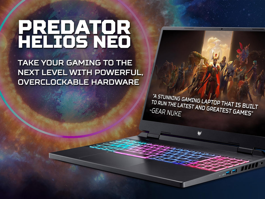 Acer Predator Helios Neo 16 PHN16-71 16 Inch Intel Core i9-13900HX 16GB RAM 1TB SSD NVIDIA GeForce RTX 4070 Windows 11 Home Gaming Notebook