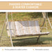 OutSunny Swing Bench Cushioned Brown