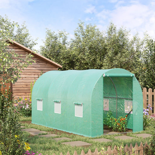 OutSunny Tunnel Greenhouse Outdoors Waterproof Green 2000 mm x 4000 mm x 1900 mm