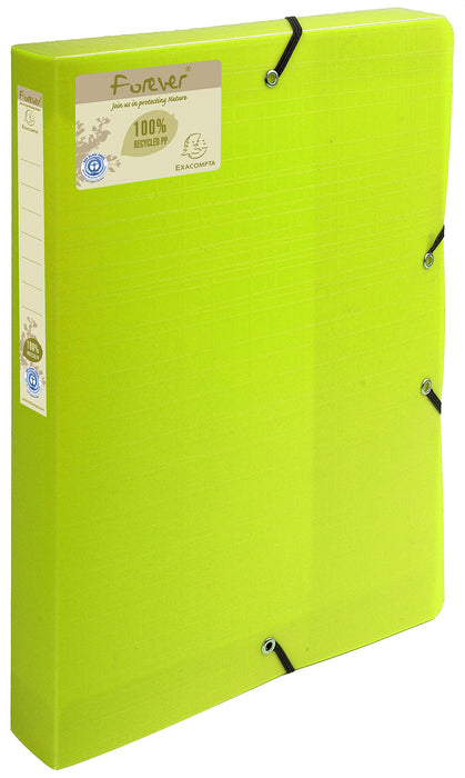 Exacompta Filing Box 553573E A4 Green Polypropylene 25 x 33 cm Pack of 8