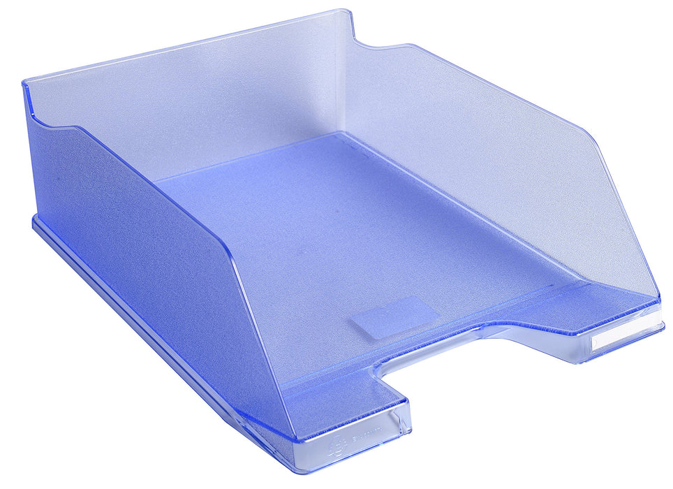 Exacompta Letter Tray Maxi Combo Ice Blue Translucent Pack of 4