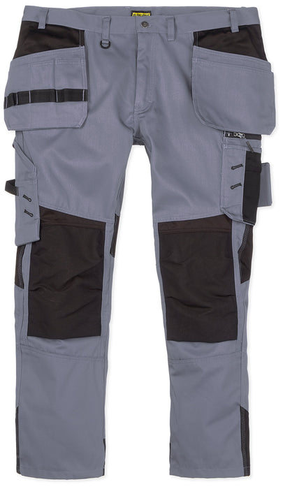 BLÅKLÄDER Trousers 15551860 Cotton, PL (Polyester) Grey, Black Size 32S