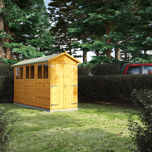 Power Garden Shed 124PADD Golden Brown 12x4