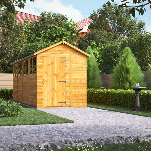 Power Garden Shed 166PA Golden Brown 16x6