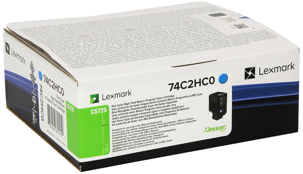 Lexmark Original Toner Cartridge 74C2HC0 Cyan