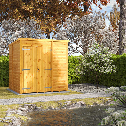 Power Garden Shed 66PPWDD Golden Brown 6x6