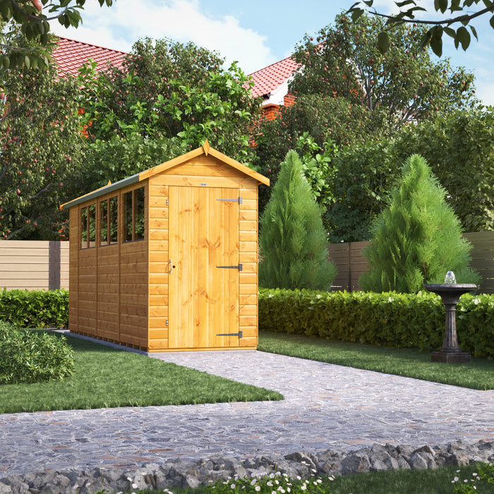 Power Garden Shed 144PA Golden Brown 14x4