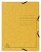 Exacompta 3 Flap Folder 55409E Yellow Mottled Pressboard Pack of 25