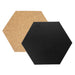 Securit Hexagon Chalkboard Wall Mounted 20 (W) x 2 (D) x 23 (H) cm Black, Brown Pack of 7