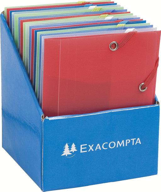 Exacompta 3 Flap Folder 50889E A6 Assorted Polypropylene 12 x 16 cm Pack of 25